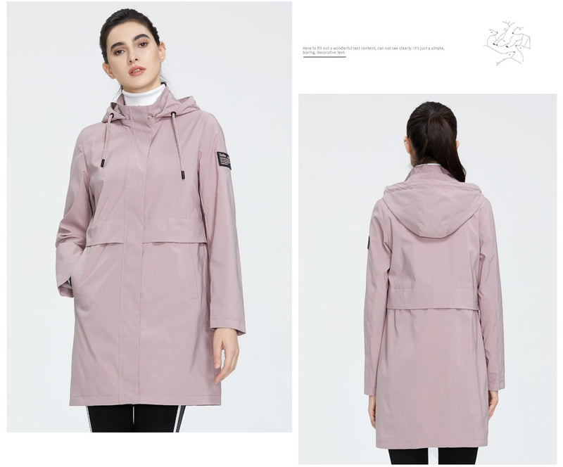 Hooded windbreaker trench coat / ICEbear