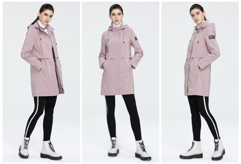 Hooded windbreaker trench coat / ICEbear