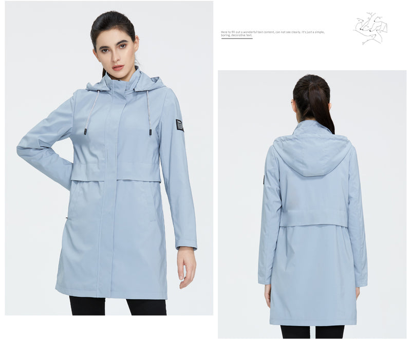 Hooded windbreaker trench coat / ICEbear