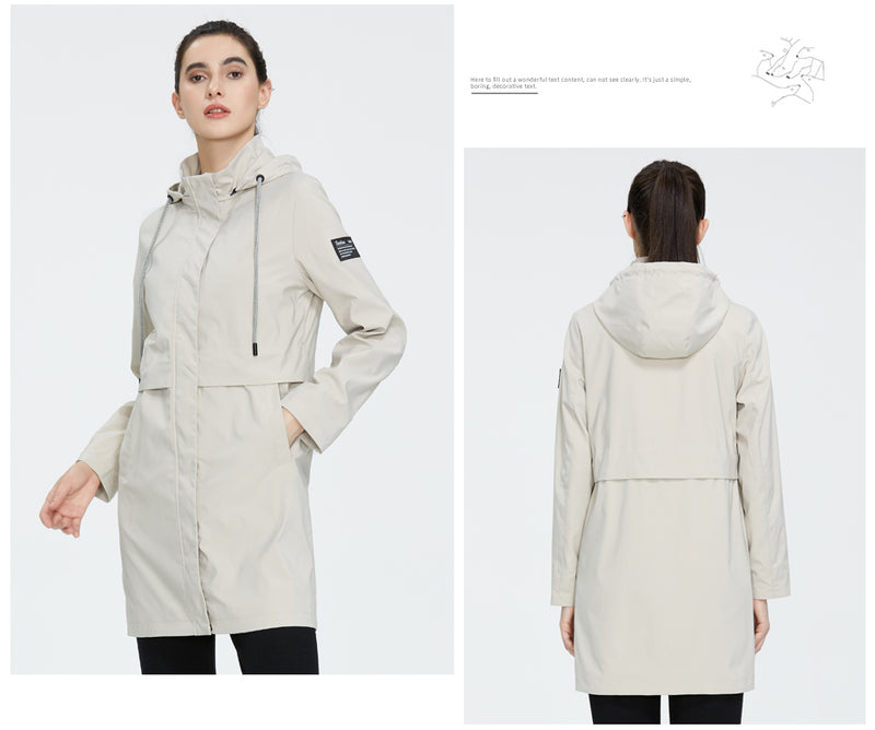 Hooded windbreaker trench coat / ICEbear