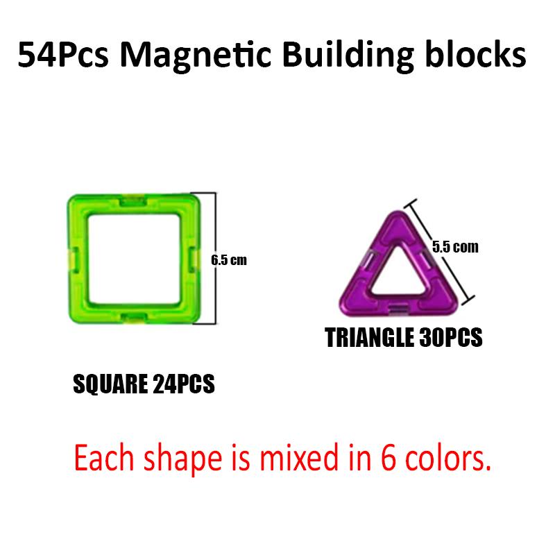 Magnetic Building Blocks 54pcs - It's all about toys