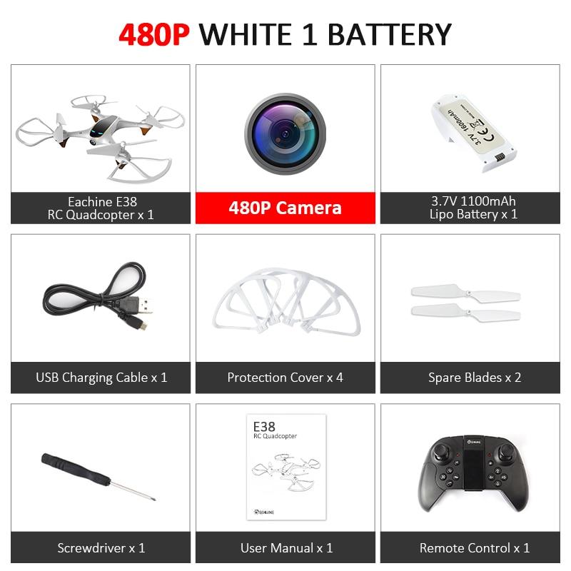 Eachine E38 WiFi FPV with 480P Camera 1 Battery - It's all about toys