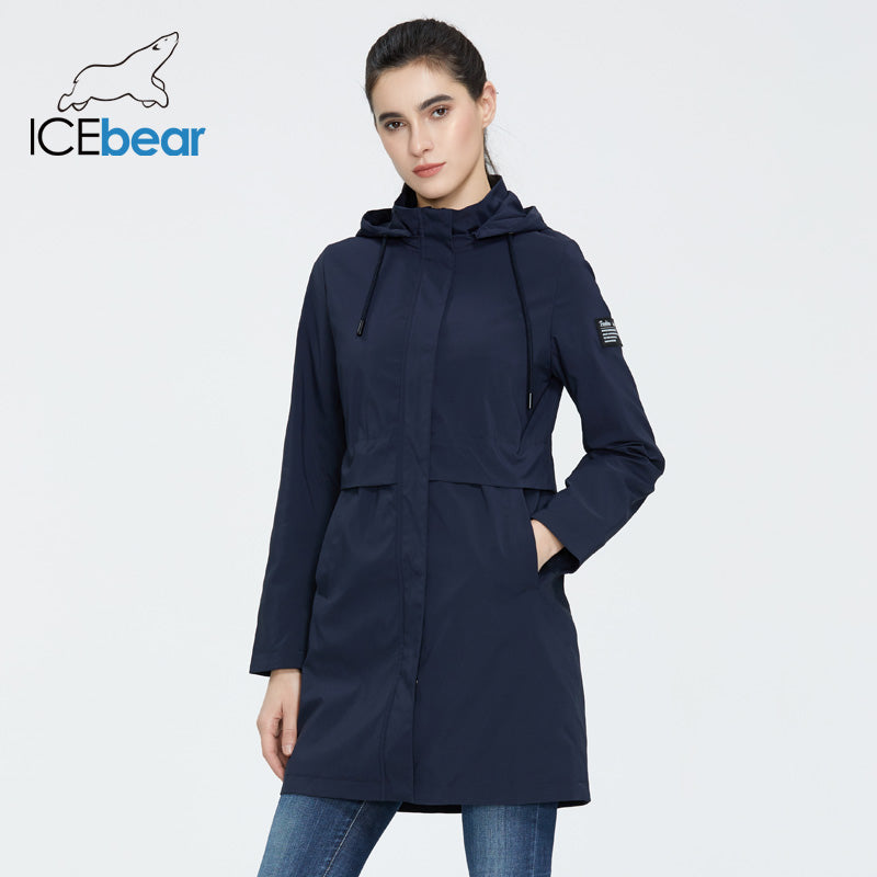 Hooded windbreaker trench coat / ICEbear