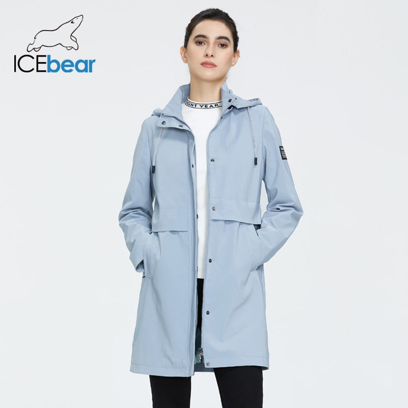 Hooded windbreaker trench coat / ICEbear