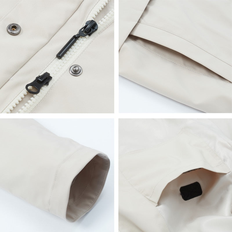 Hooded windbreaker trench coat / ICEbear