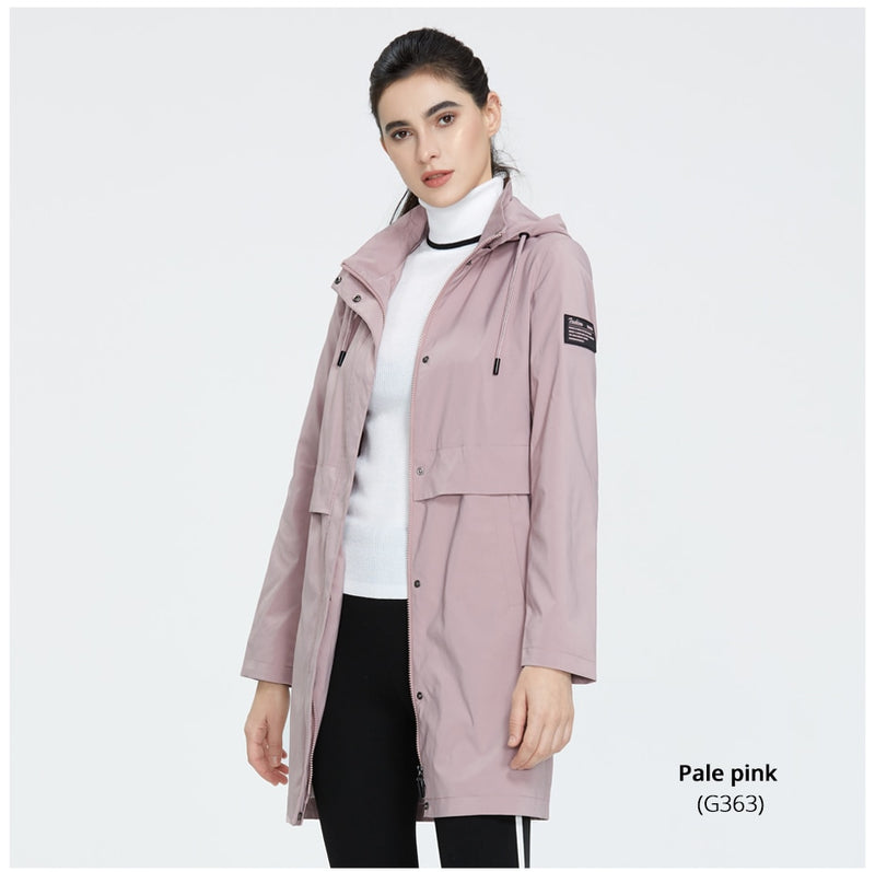 Hooded windbreaker trench coat / ICEbear