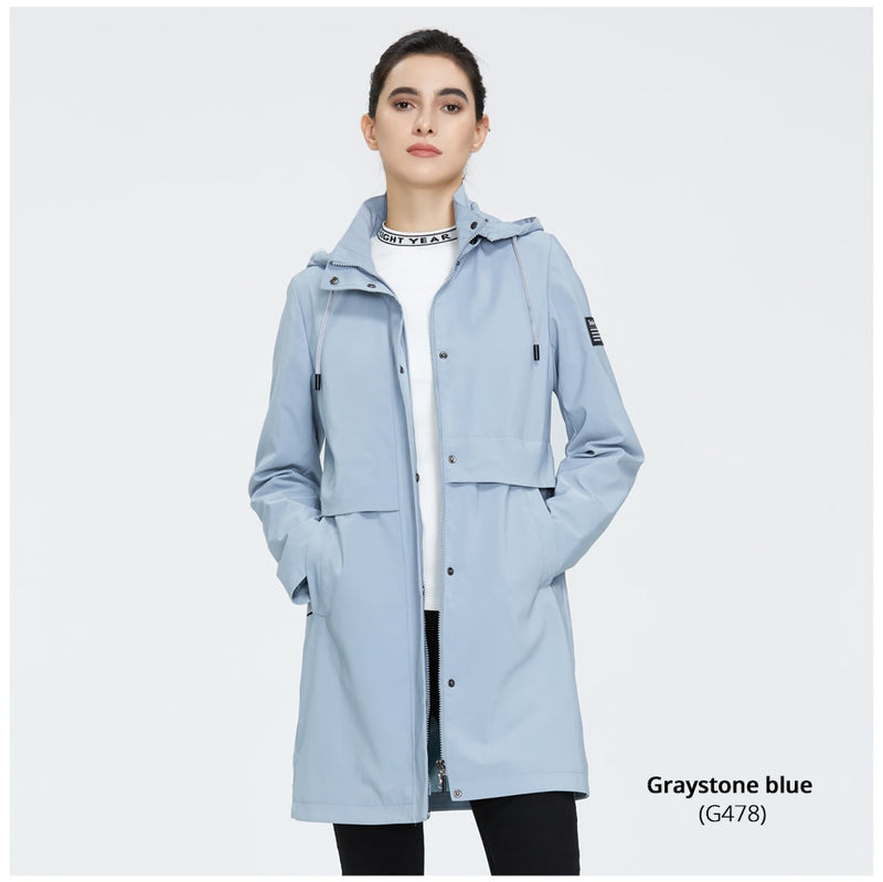 Hooded windbreaker trench coat / ICEbear